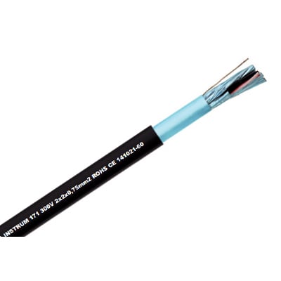 Cable ÖLFLEX INSTRUM 170/171 con pantalla y conductores expuestos