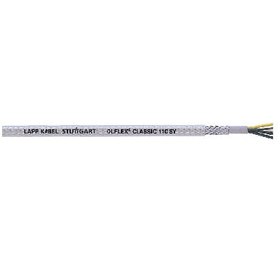 Cable ÖLFLEX CLASSIC 110 SY con cubierta transparente y malla visible