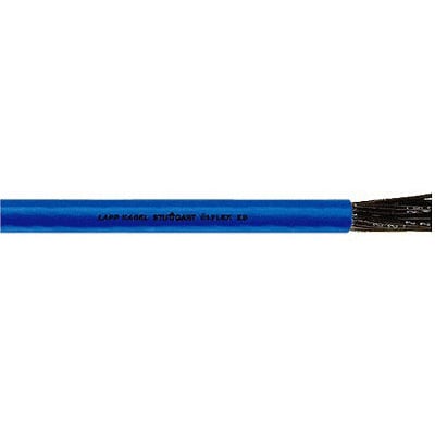 Cable ÖLFLEX EB con cubierta azul y conductores expuestos