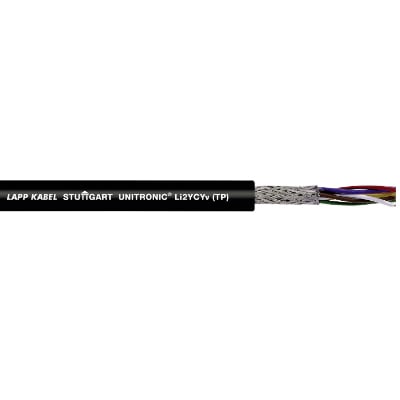 Cable UNITRONIC LI2YCYv TP con cubierta negra y pares expuestos