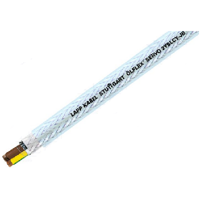 Cable ÖLFLEX SERVO 2YSLCY-JB con cubierta transparente y malla visible