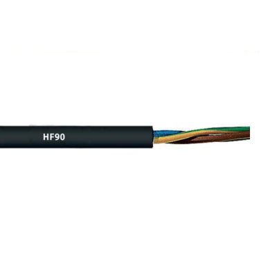 Cable HF90 con conductores de colores expuestos