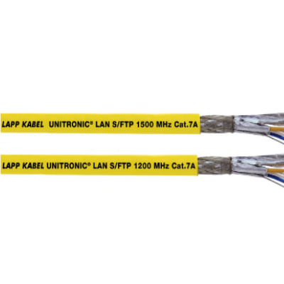 Cables UNITRONIC LAN 1200/1500 MHz Cat.7A con cubiertas amarillas