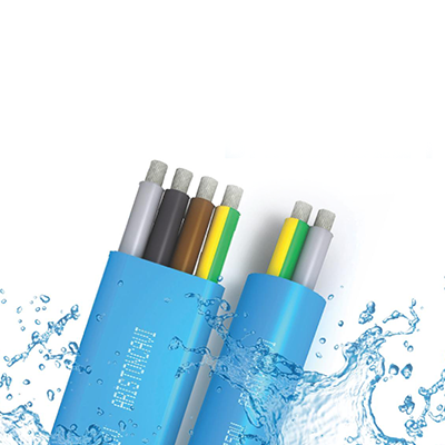 Cables planos DRINCABLE con cubierta azul