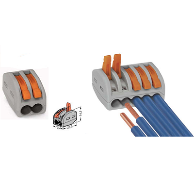 Conectores WAGO de la serie 222 con cables