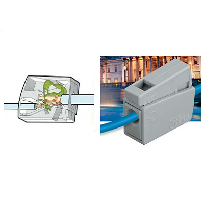Conector WAGO de la serie 224 con vista en corte