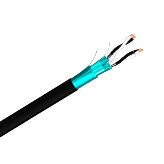 Cable apantallado RE-2Y(ST)Y PIMF con pantallas individuales y conductores expuestos