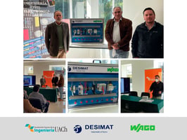 Desimat realizó una importante donación de equipos de telecontrol al laboratorio del Instituto de Electricidad y Electrónica de la UACh.