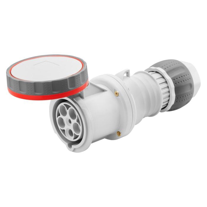 Conector industrial IEC 309 HP con tapa abierta