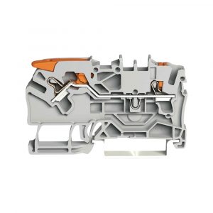 Bornes con botón y palanca